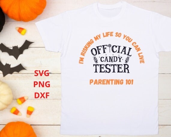 Official Candy Tester Halloween Quote Svg