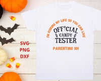 Official Candy Tester Halloween Quote Svg