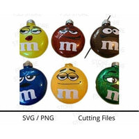 M and M's M&M Faces SVG and JPG Cutting Files for the Cricut