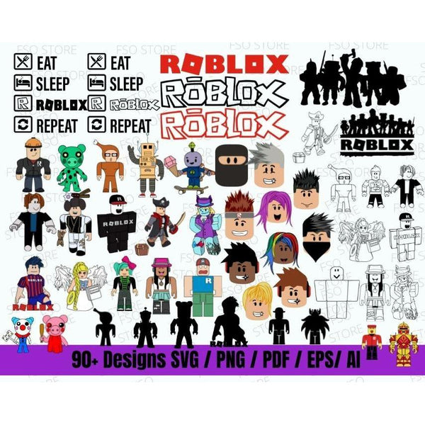 Roblox Bundle 90+ designs Layered SVG Bundle