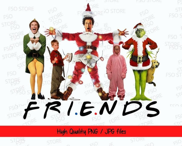 Christmas Friends PNG Sublimation | Family Supply Digitals