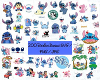 Lilo and Stitch - 200 Bundle designs cartoon character, svg
