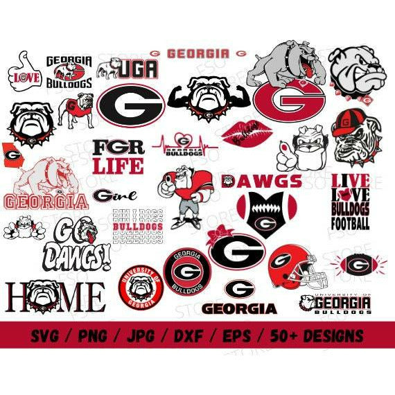 Georgia Bulldogs Svg Bundle 50+ designs