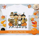 Happy Thanksgiving Friends Design! PNG transparent high quality digital download.