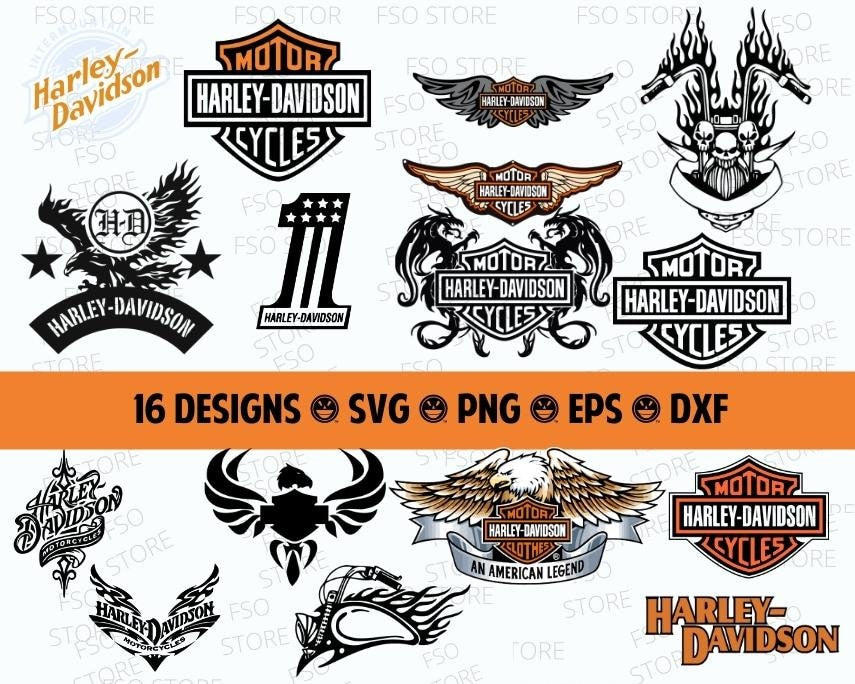 Harley Davidson Eagle motorcycle SVG bundle package
