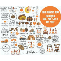 Fall 100 Designs SVG Bundle | Family Supply Digitals