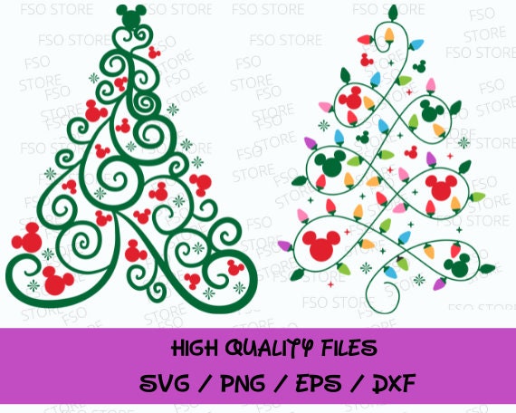 Disney Christmas Tree SVG | Split tree SVG | Family Supply Digitals