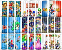 Super Mario Bros 40 Straight and Tapered Tumbler Designs Bundle