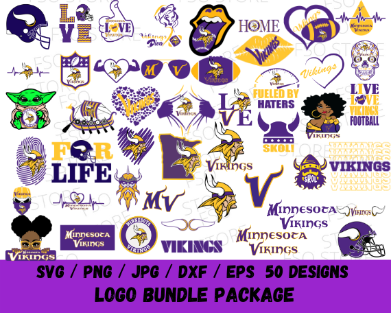 Minnesota Viking 50 SVG Bundle Package Design